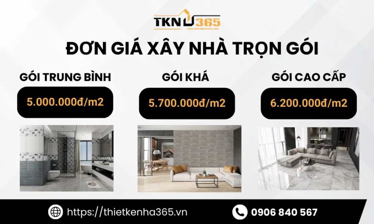 Báo giá thi công nhà phố